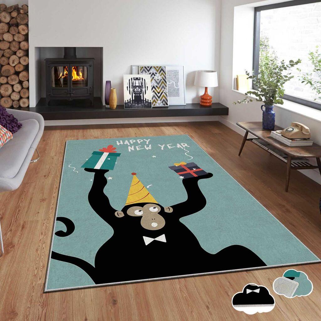 Conceptum Hypnose Tepih sa novogodišnjim motivima Asr-Crpt-17, Pravougaoni, 120 x 180 cm, Šareni