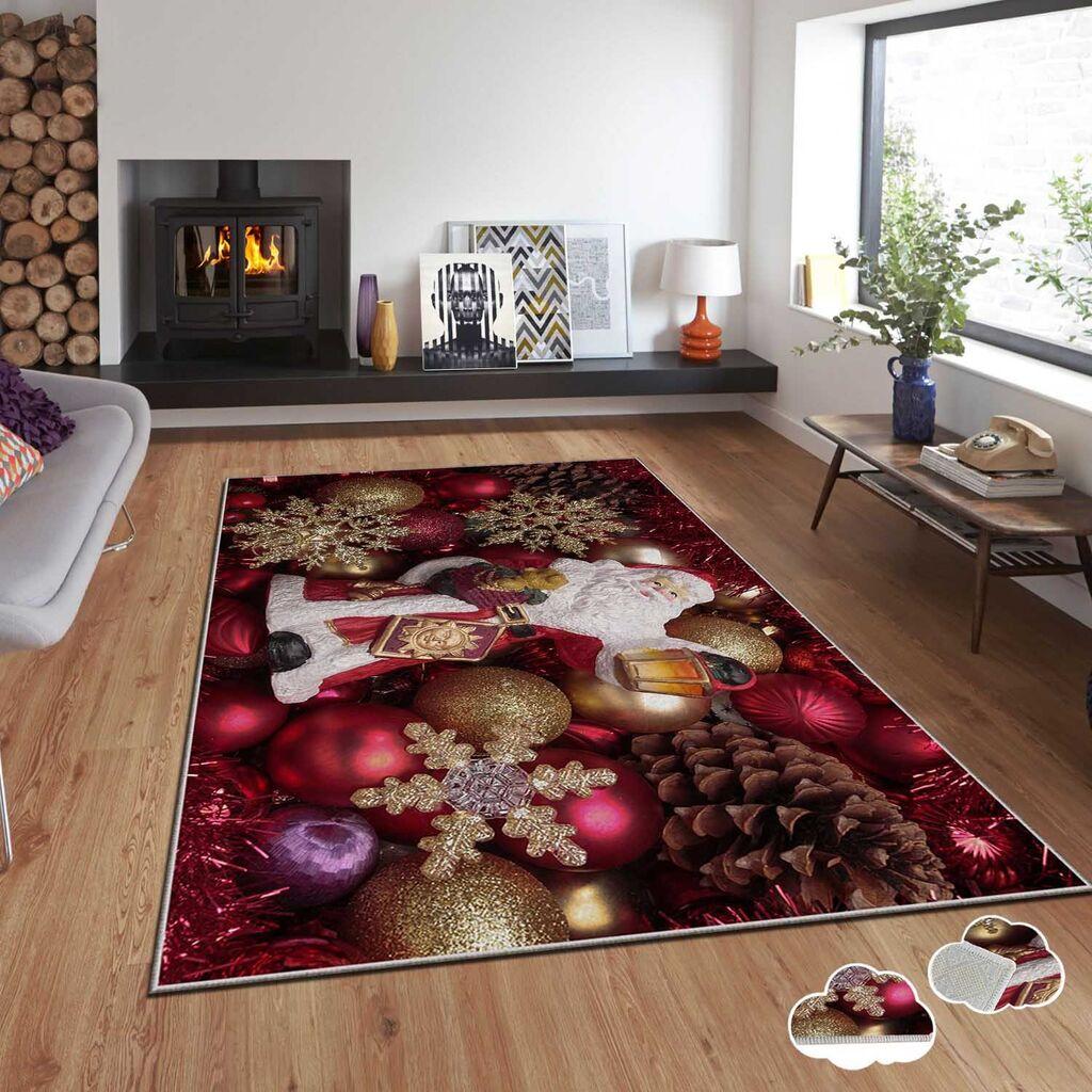 Conceptum Hypnose tepih s novogodišnjim motivima Asr-Crpt-24, Pravougaoni, 100 x 140 cm, Šareni