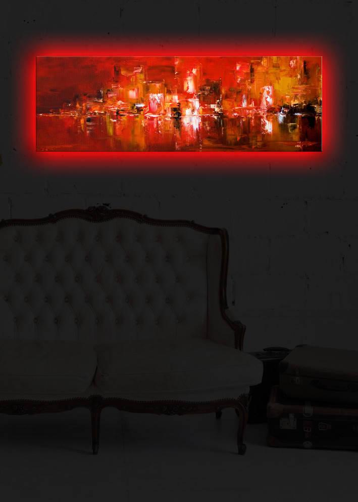 Zidna slika sa LED osvetljenjem 3090DACT-12, 30x90 cm