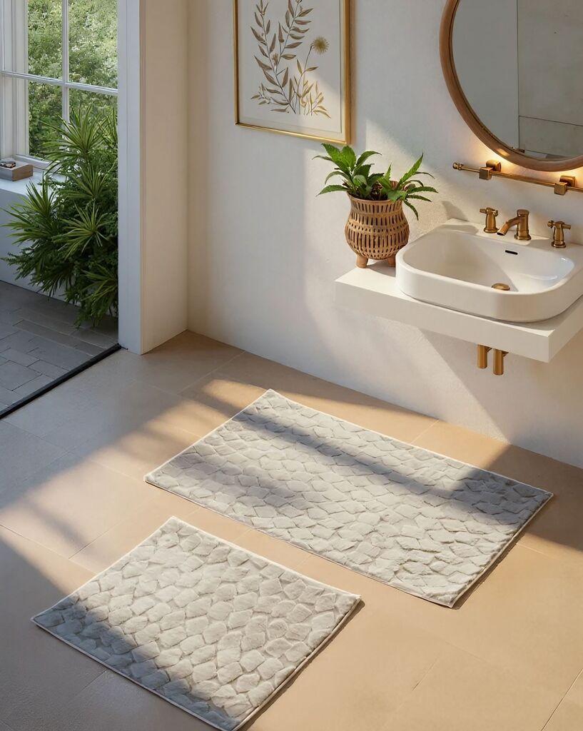 L'essentiel Maison Rabbit set tepiha za kupatilo, 2 komada, siva