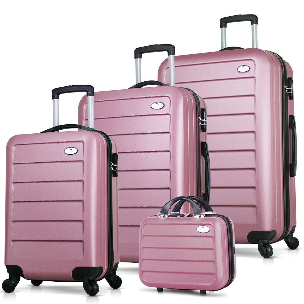 MyValice set kofera 8442, 4 dijela, ružičasto zlato