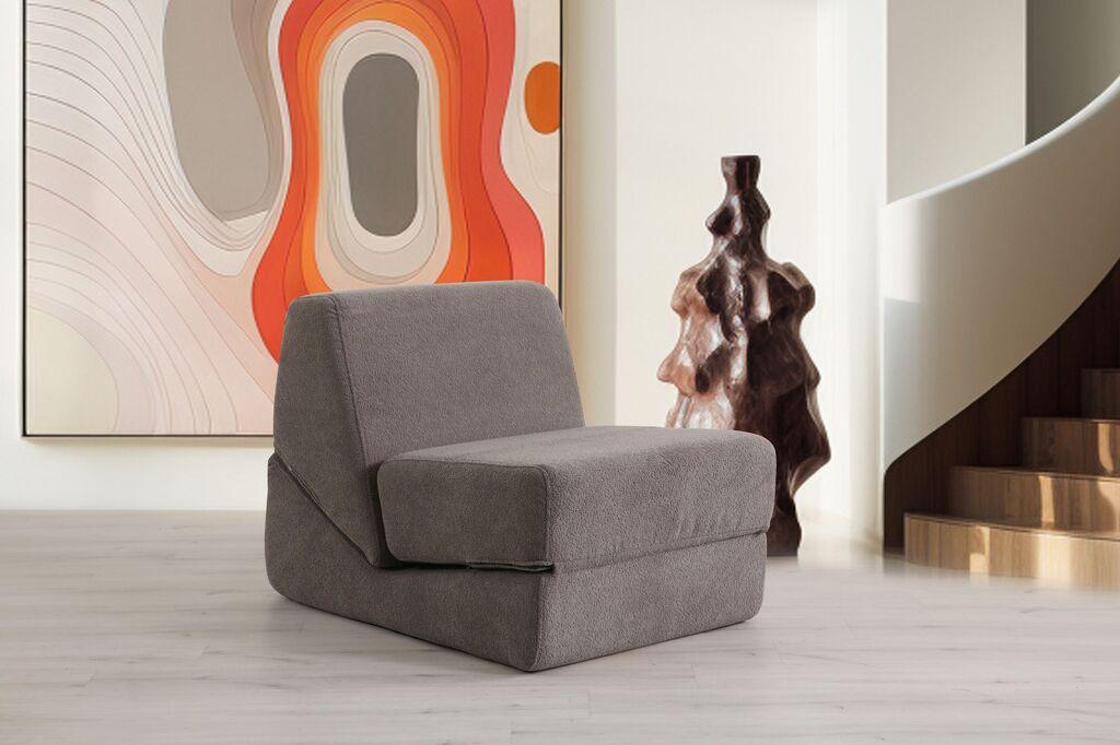Atelier del Sofa Sklopiva fotelja Origami, 100x70x70cm, Tamno siva
