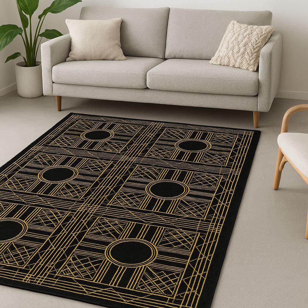Conceptum Hypnose tepih HM-CRP25-13, pravougaoni, 100 x 180 cm, crno-žuti