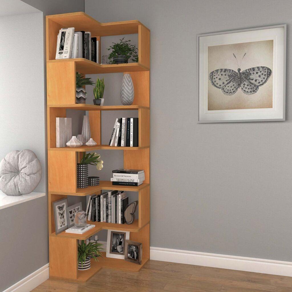Hanah Home Bookshelf CPT4806-19255x192x27 cm, Smeđa