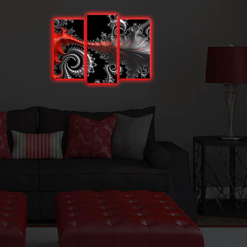 Wallity Set slika sa LED rasvjetom 3PATDACT-5, 3 dijela