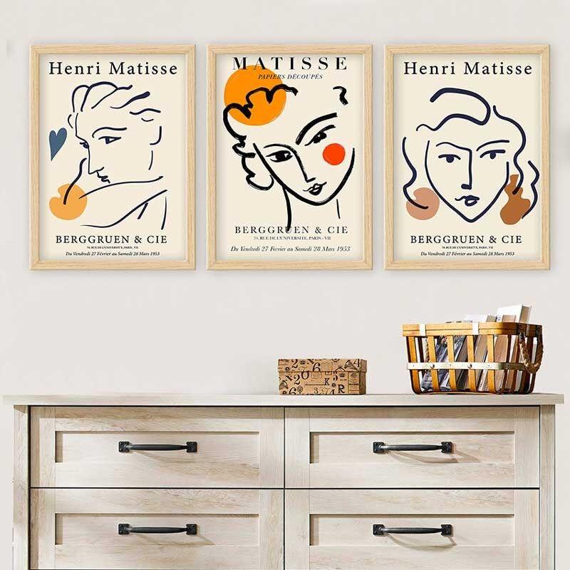 Wallity Set uramljenih slika 3NTC_UN451418, 3 dijela