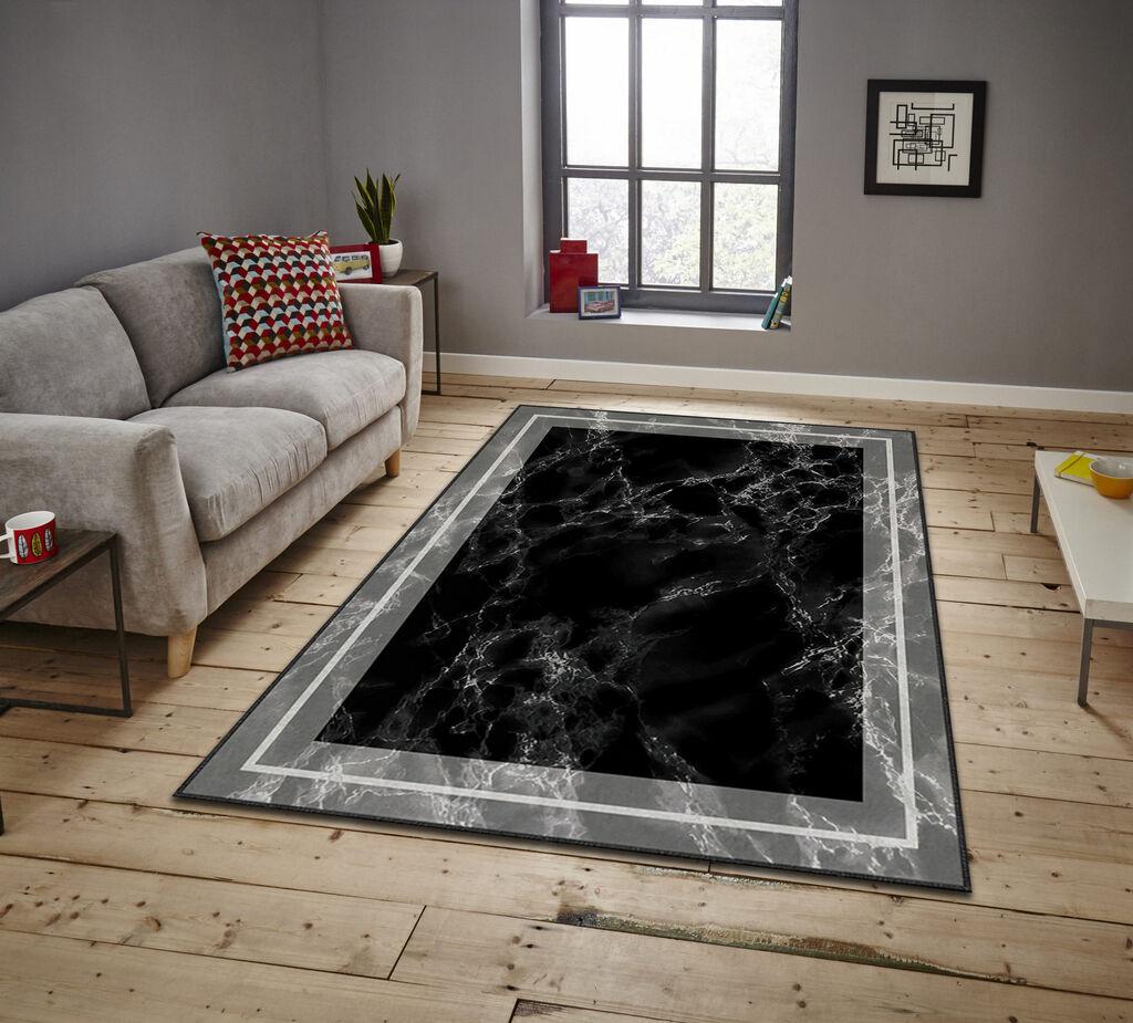 Conceptum Hypnose tepih Asr Crpt-131, pravougaoni, 160 x 230 cm, crni