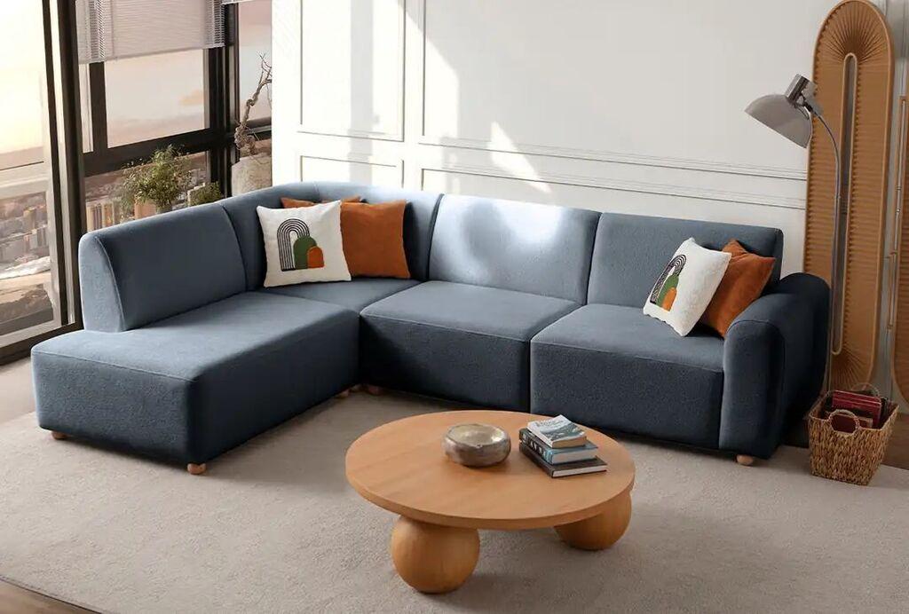 Atelier del Sofa Ugaona garnitura S-Loft Lijeva, 206 x 290 cm, Plava