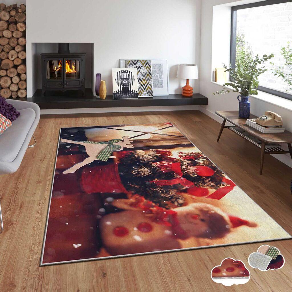 Conceptum Hypnose tepih s novogodišnjim motivima Asr-Crpt-26, Pravougaoni, 120 x 180 cm, Šareni
