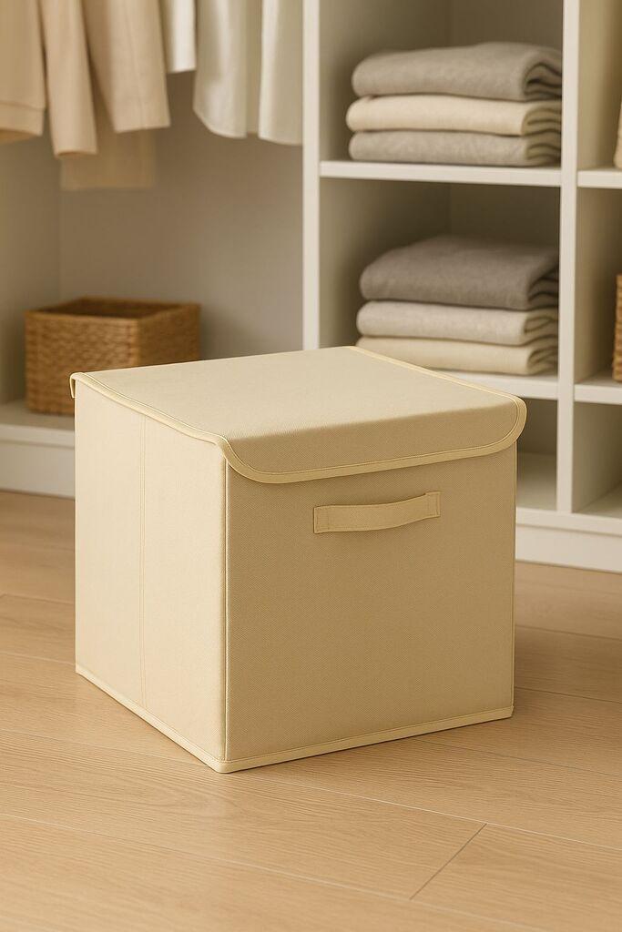 Aberto Design korpa za odlaganje YLC.K.066, 30x30x30cm, krem