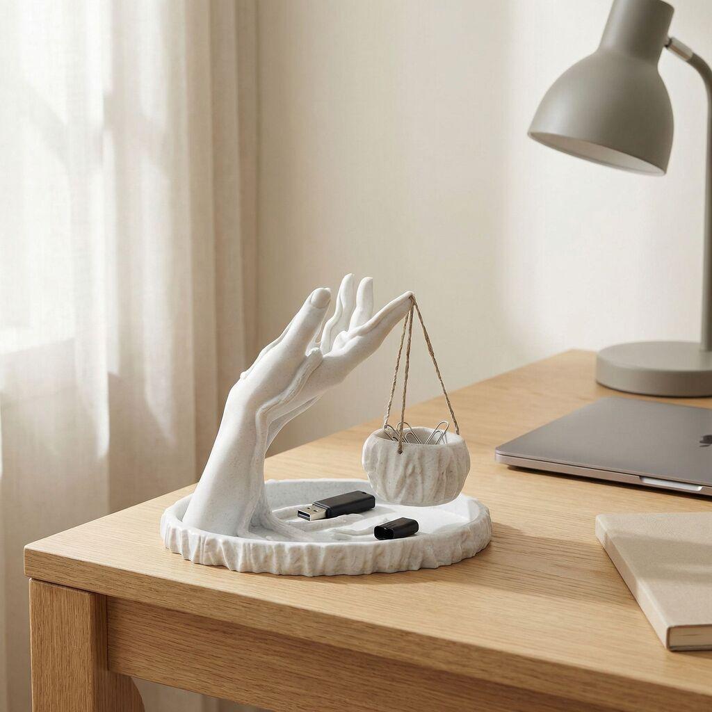 Aberto Design Dekorativna figura Ruka, Bijela