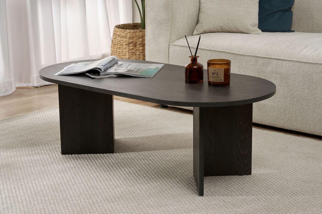 Nordure Klub sto Sable, 119x40x60 cm, Crna