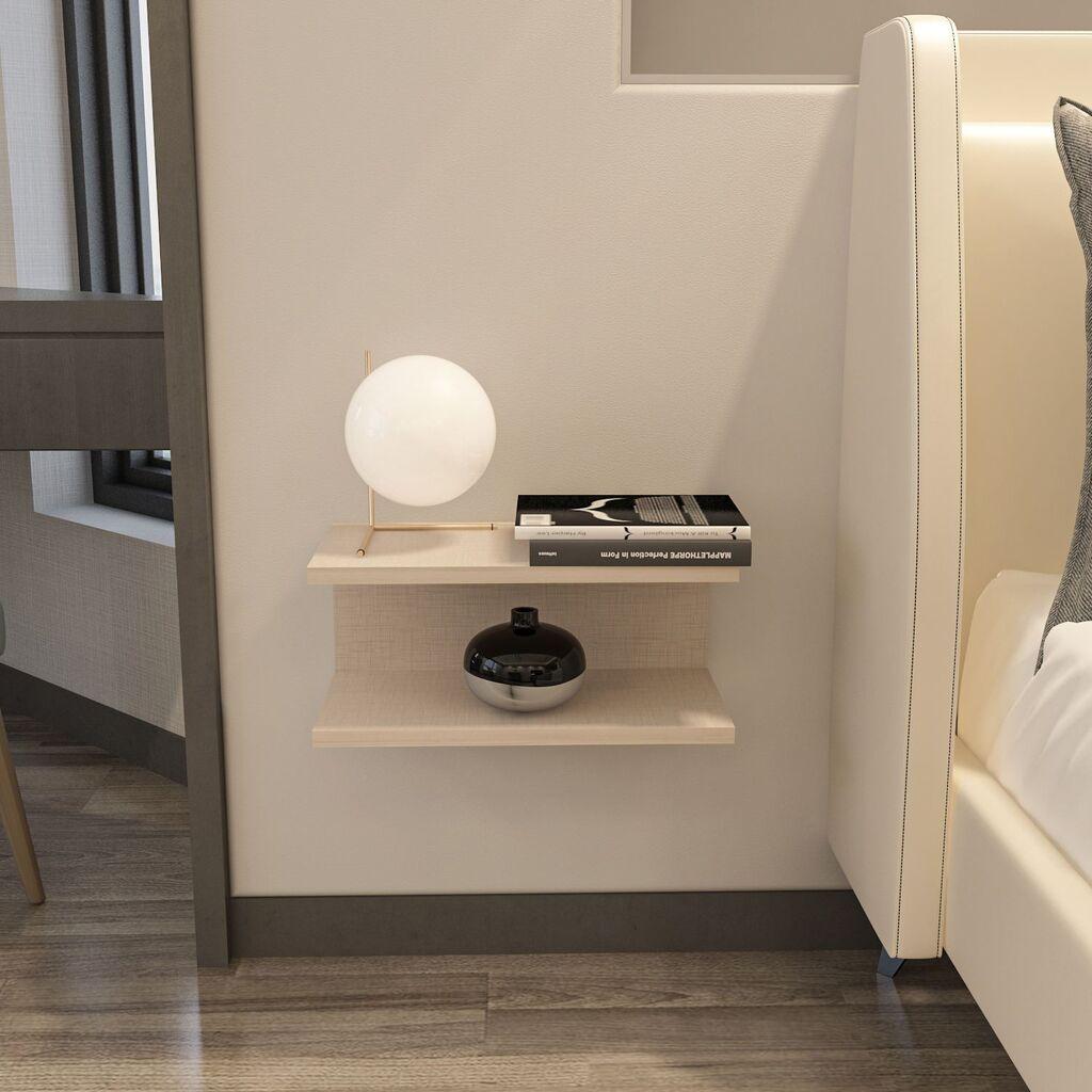 Hanah Home noćni ormarić Ramira, 45x19,6x23,8 cm, bež