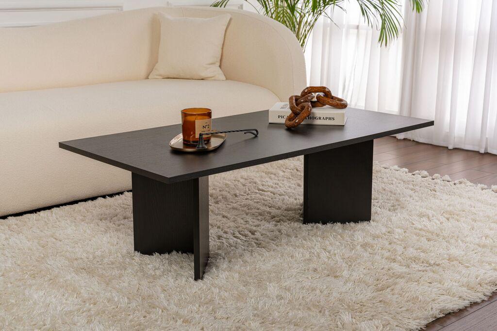 Nordure Klub sto Sabin, 119x40x60 cm, Crni