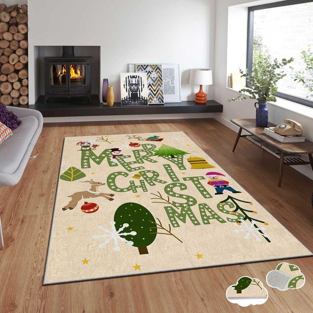 Conceptum Hypnose Tepih sa novogodišnjim motivima Asr-Crpt-71, Pravougaoni, 140 x 220 cm, Šareni