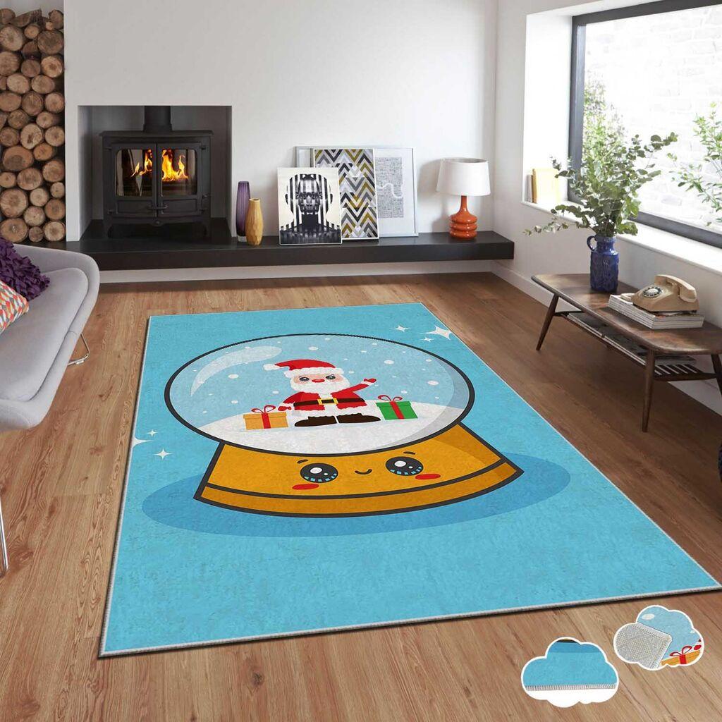 Conceptum Hypnose Tepih sa novogodišnjim motivima Asr-Crpt-32, Pravougaoni, 120 x 180 cm, Plavi