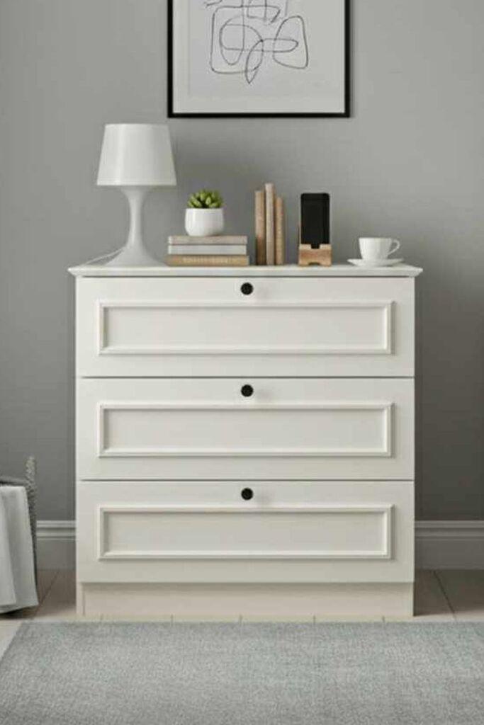 Hanah Home Komoda s ladicama Mira, 78 x 78 x 43 cm, Bijela