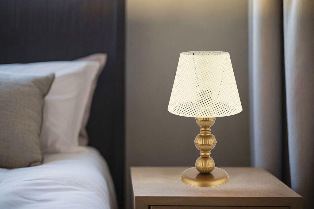 Opviq Stona lampa 301 Hazeran, 60 W, 45 cm, Krem