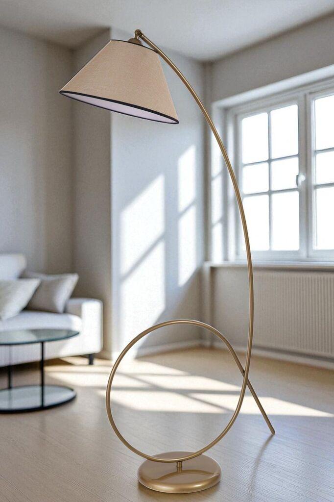 Opviq podna lampa 8966-1, zlatna boja