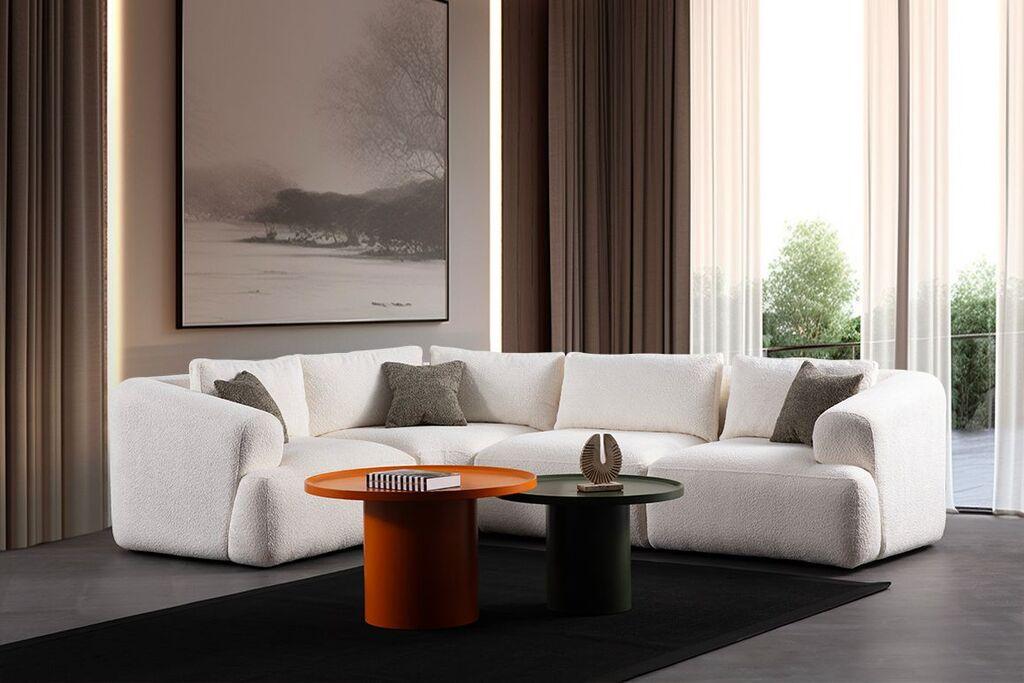 Atelier del Sofa Kutni namještaj Sofia, 205x300x105 cm, Bijela