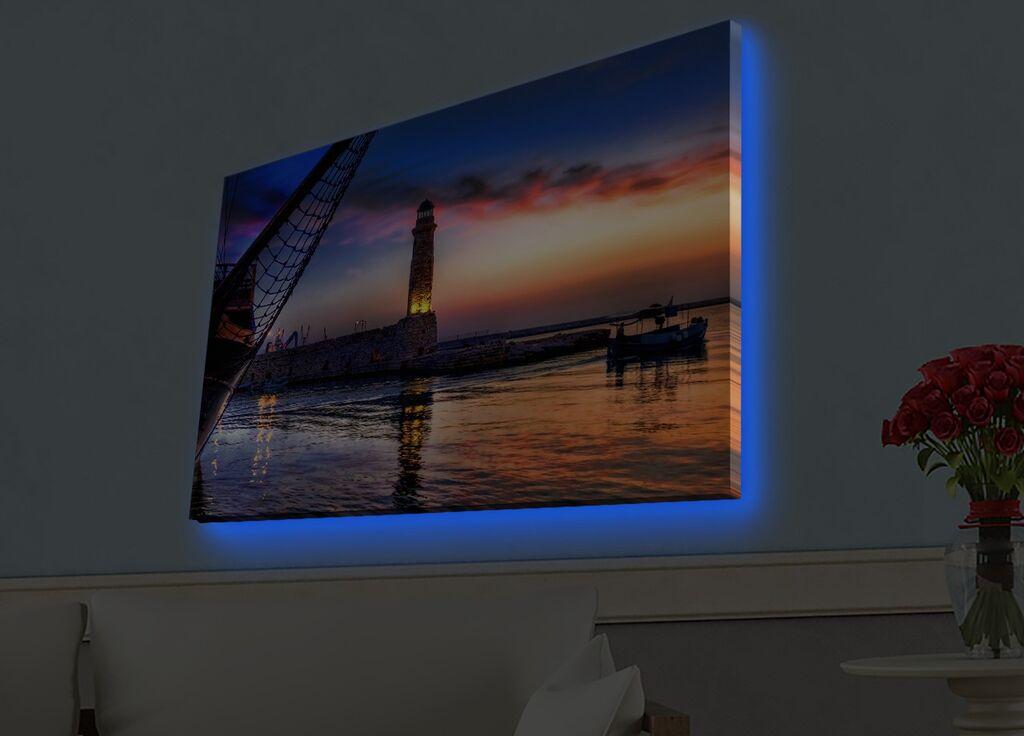 Zidna slika sa LED osvjetljenjem 4570HDACT-033, 45x70 cm