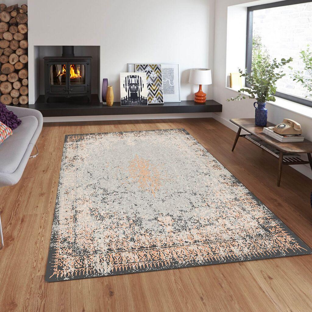 Conceptum Hypnose tepih Cg56, pravougaoni, 80 x 140 cm, krem-siva
