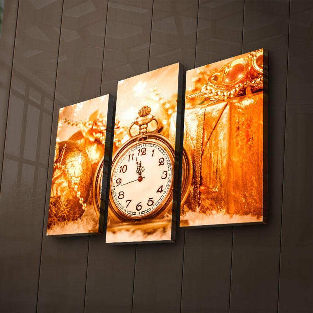 Wallity Set slika sa LED rasvjetom 3PATIACT-12, 3 dijela