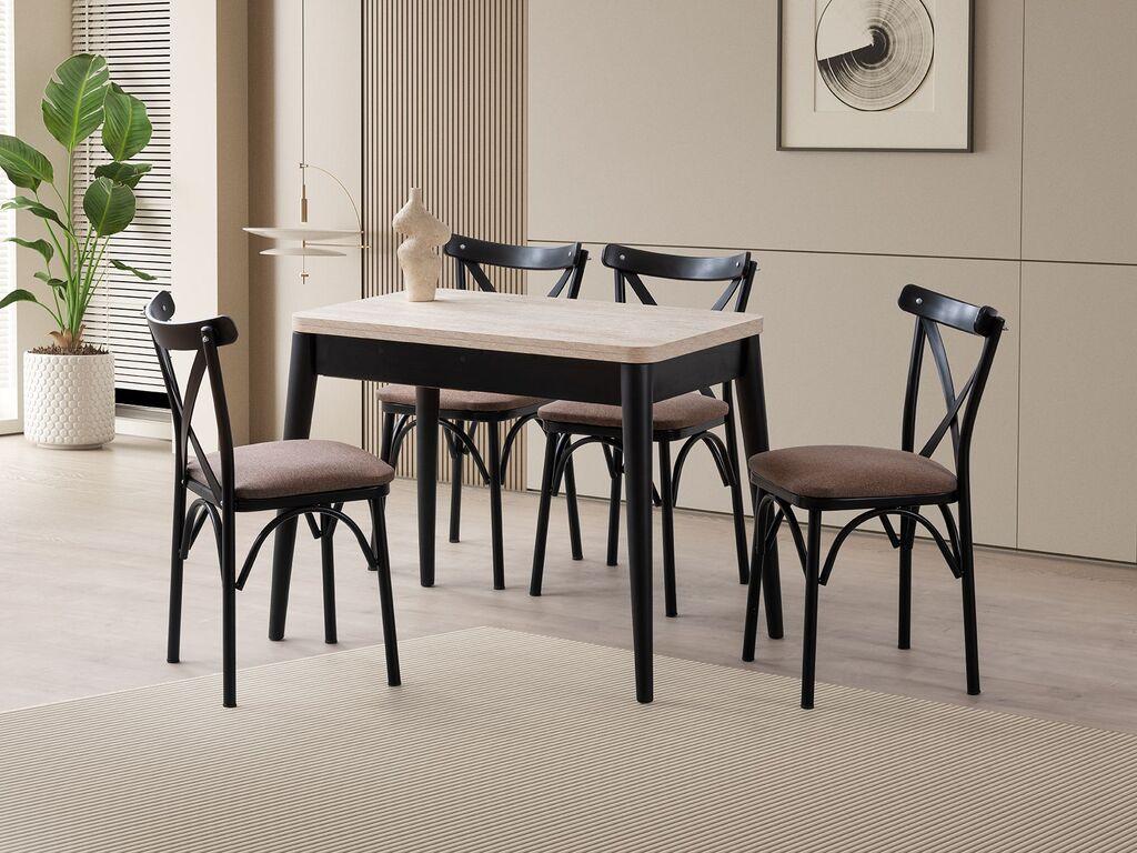 Hanah Home Split trpezarijski sto Dolunay 1286, 100x75x60 cm, Bež