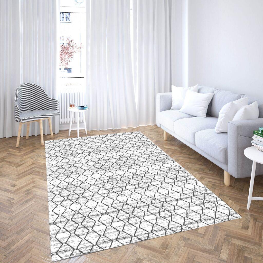 Conceptum Hypnose tepih CG_70, pravougaoni, 140 x 220 cm, sivo-bijeli