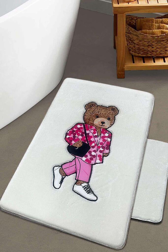 L'essentiel Maison Set tepiha za kupatilo Boss Bear, bijela