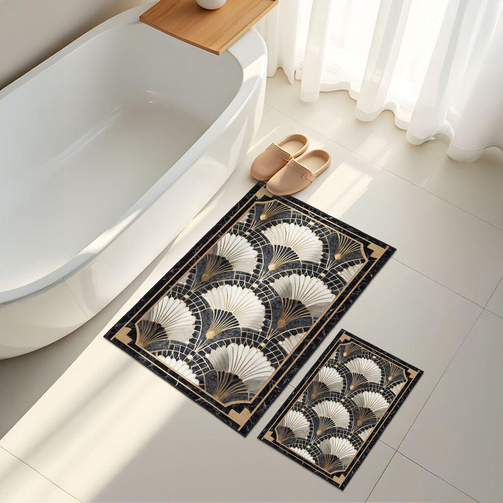 L'essentiel Maison Set prostirki za kupatilo Asr15, 2 dijela, crni