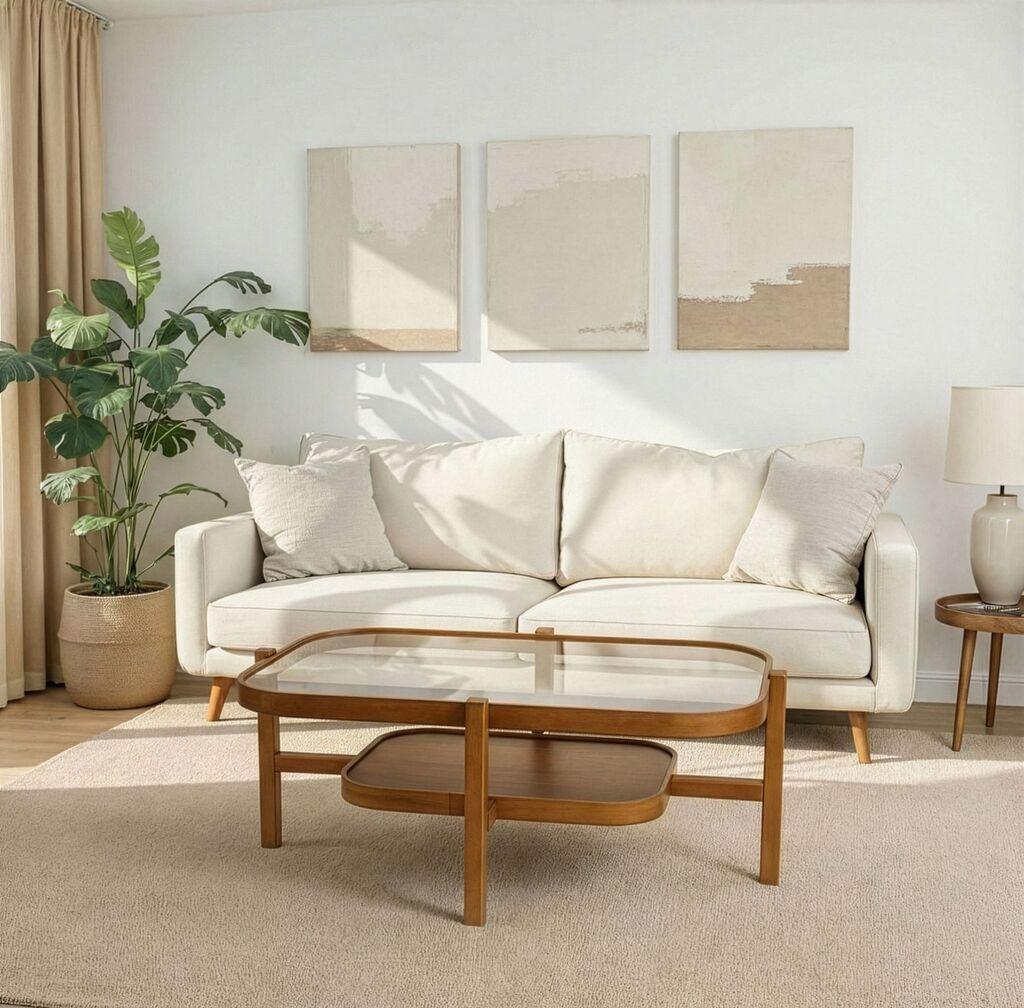 Hanah Home Stol za dnevni boravak Godiva, 110x48x70 cm, Smeđa