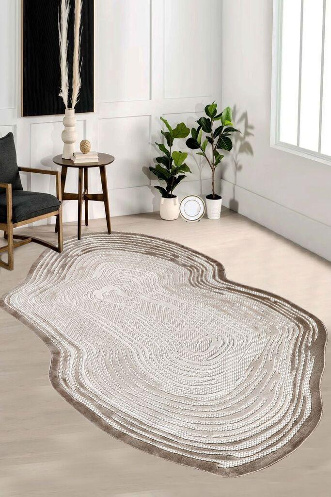 Conceptum Hypnose tepih Amorf-Ar001, Ovalan, 200 x 290 cm, krem