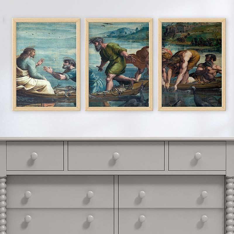 Wallity Set uramljenih slika 3NTC_UN3848229, 3 dijela