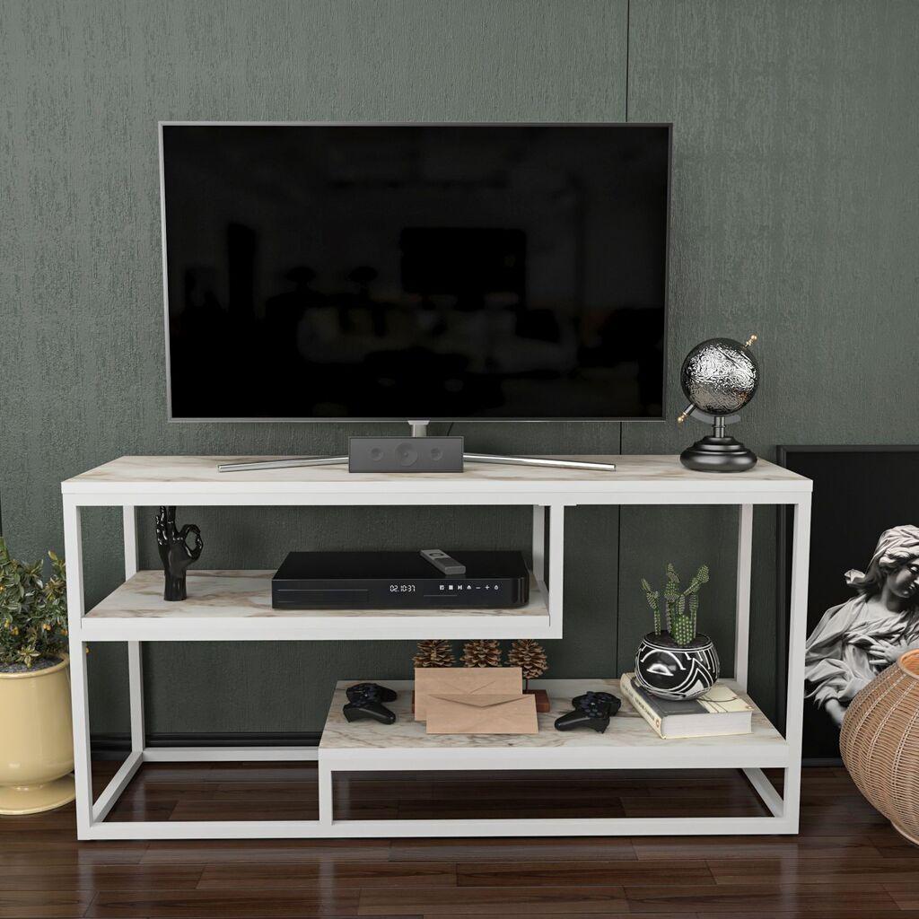 Hanah Kućna TV komoda Lorin, 120,2x60x35,2 cm, Bijela