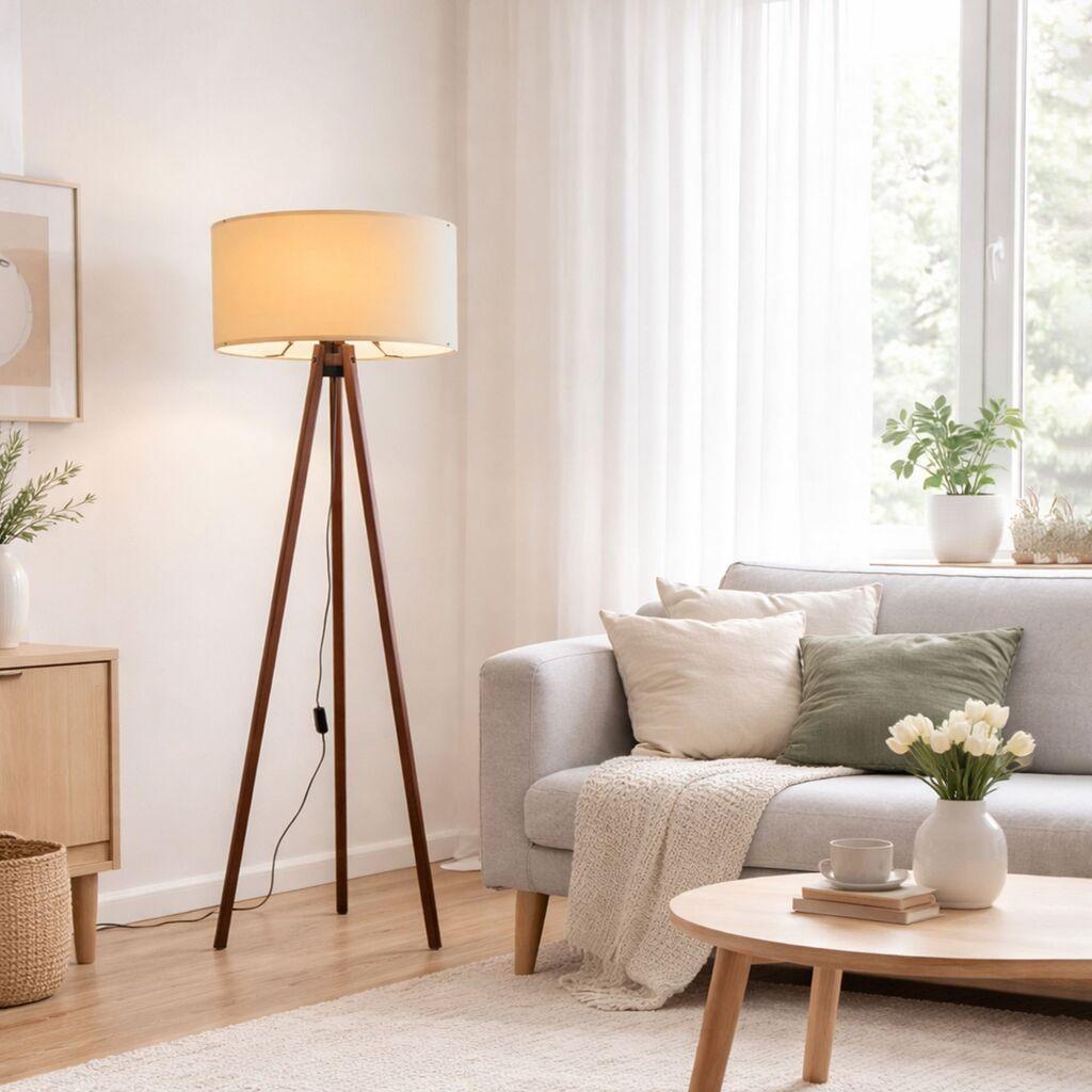 Opviq podna lampa Ayd 2581, smeđe-bež boje
