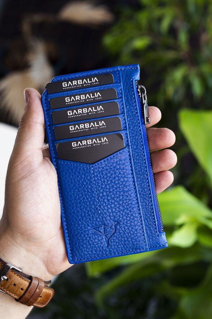 Garbalia Card novčanik rumene boje, plava