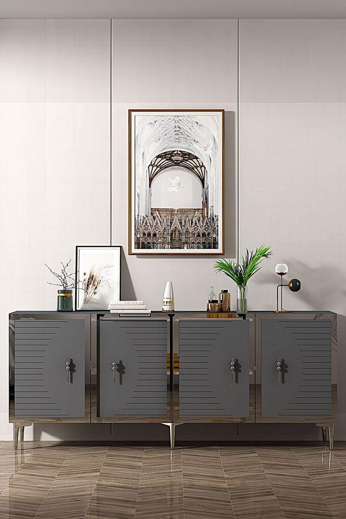 Hanah Kućna konzola Tuna 180, 180x75x32 cm, Antracit