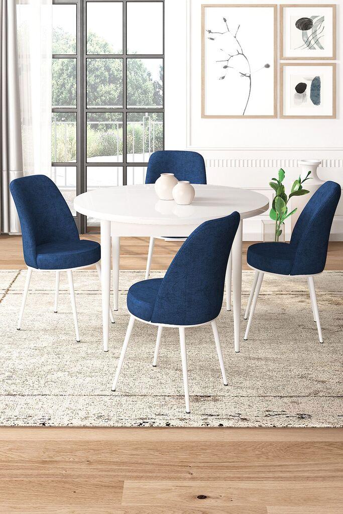 Hanah Home Set Trpezarijski sto i 4 stolice, tamnoplava