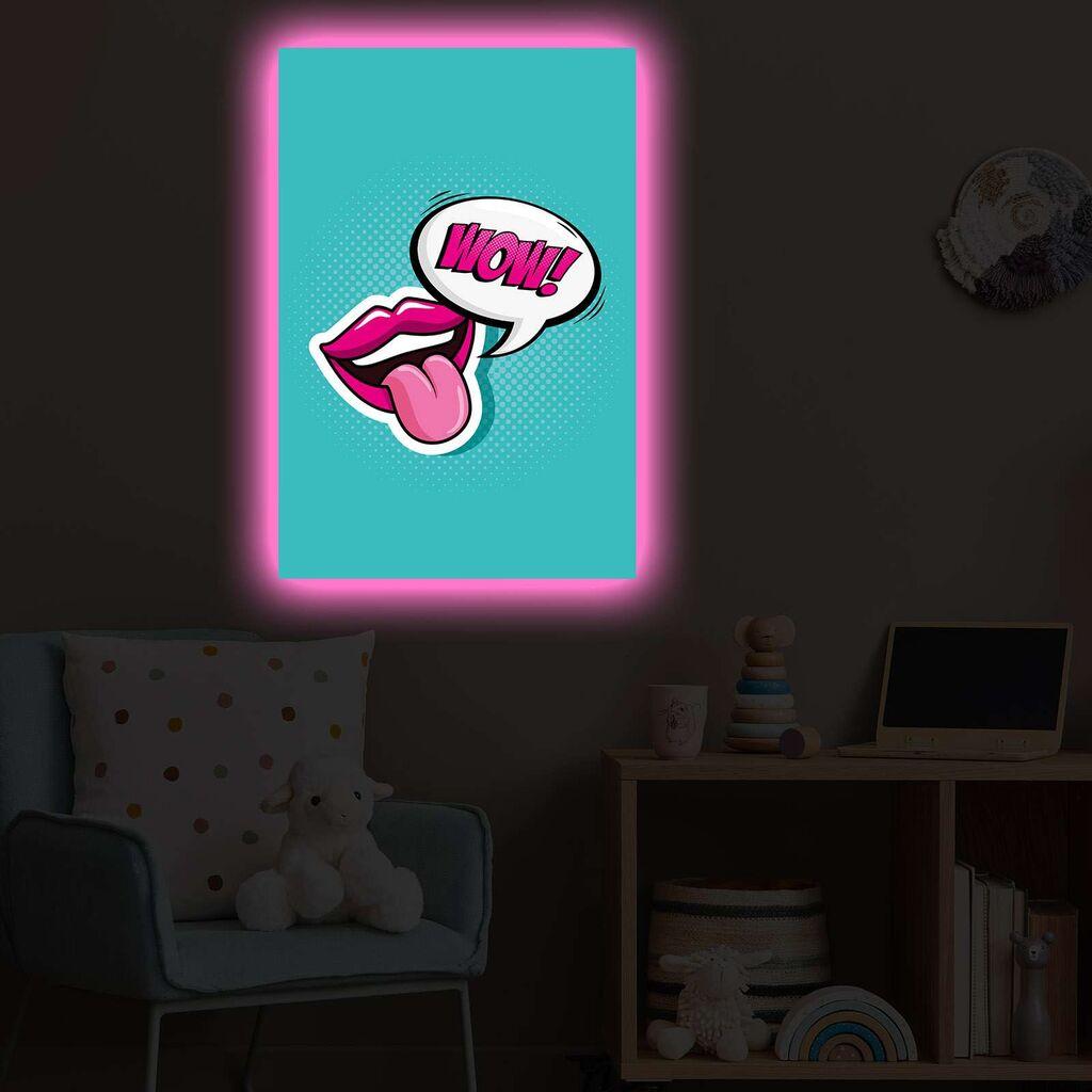 Zidna slika sa LED osvjetljenjem 4570POPARTDACT-001, 45x70 cm