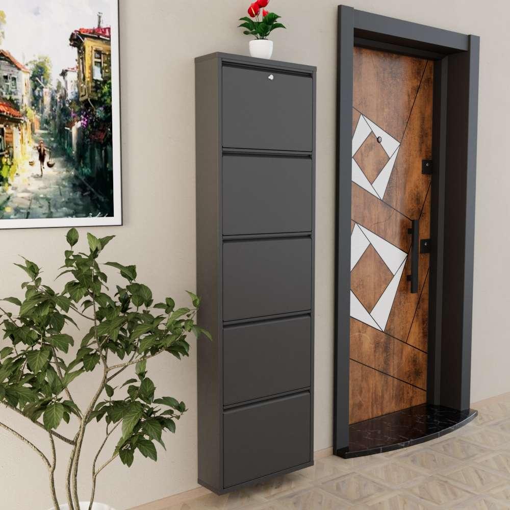 Hanah Home Stalak za cipele, 50x169x15 cm, antracit