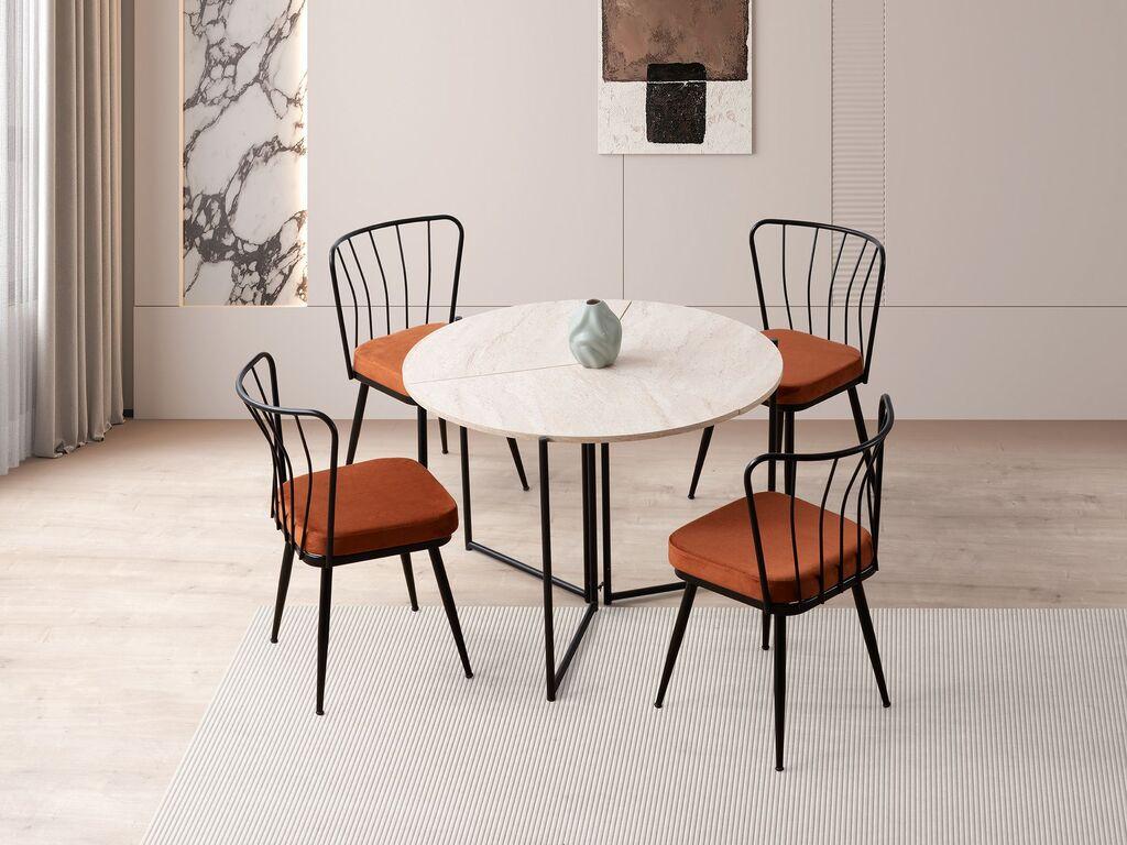 Hanah Home Split trpezarijski sto Yaprak 1204, 100x72x100 cm, Bež