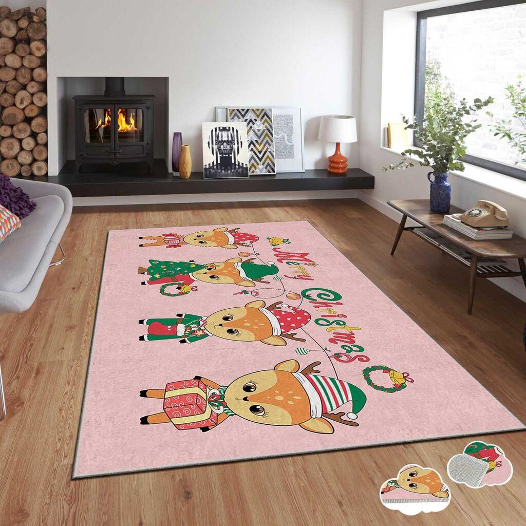 Conceptum Hypnose tepih s novogodišnjim motivima Asr-Crpt-41, Pravougaoni, 80 x 140 cm, Šareni