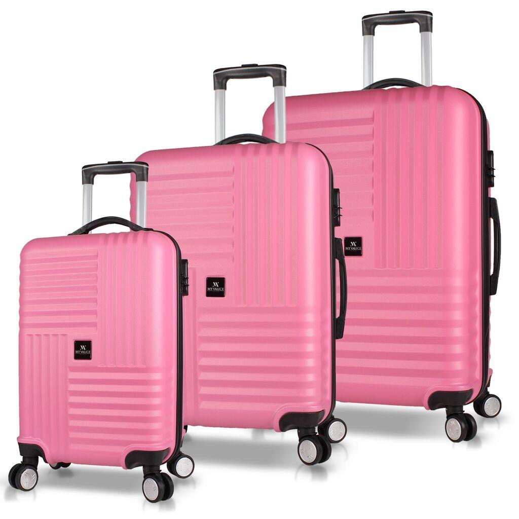 MyValice set kofera 8142, 3 dijela, roze