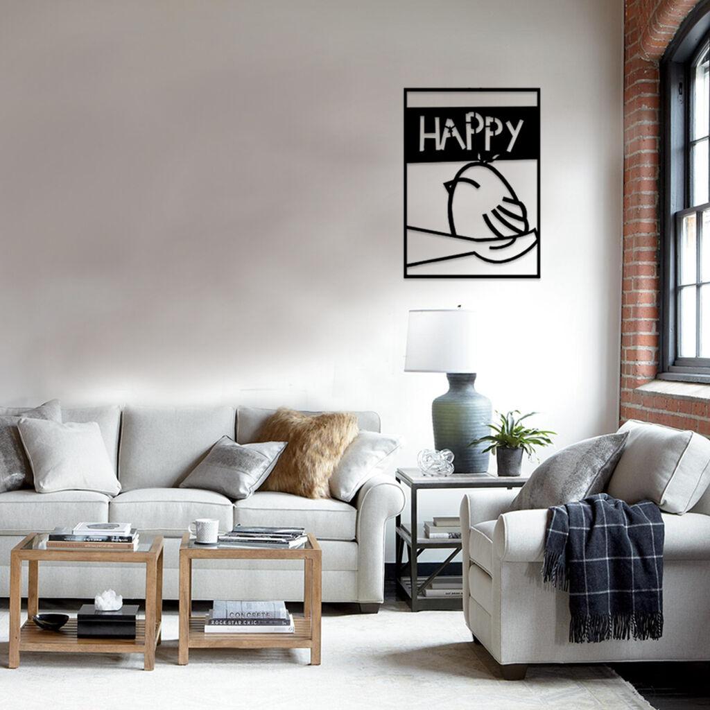 Wallity Zidna dekoracija Sretna, crna