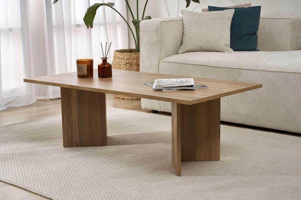 Nordure Klub sto Sabin, 119x40x60 cm, Boja hrasta