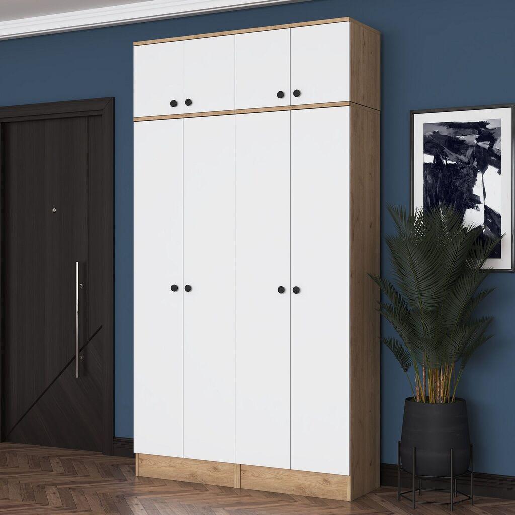 Hanah Home Ormar za hodnik EA146 - 3883, 119,6x226,4x37,5 cm, Bijela