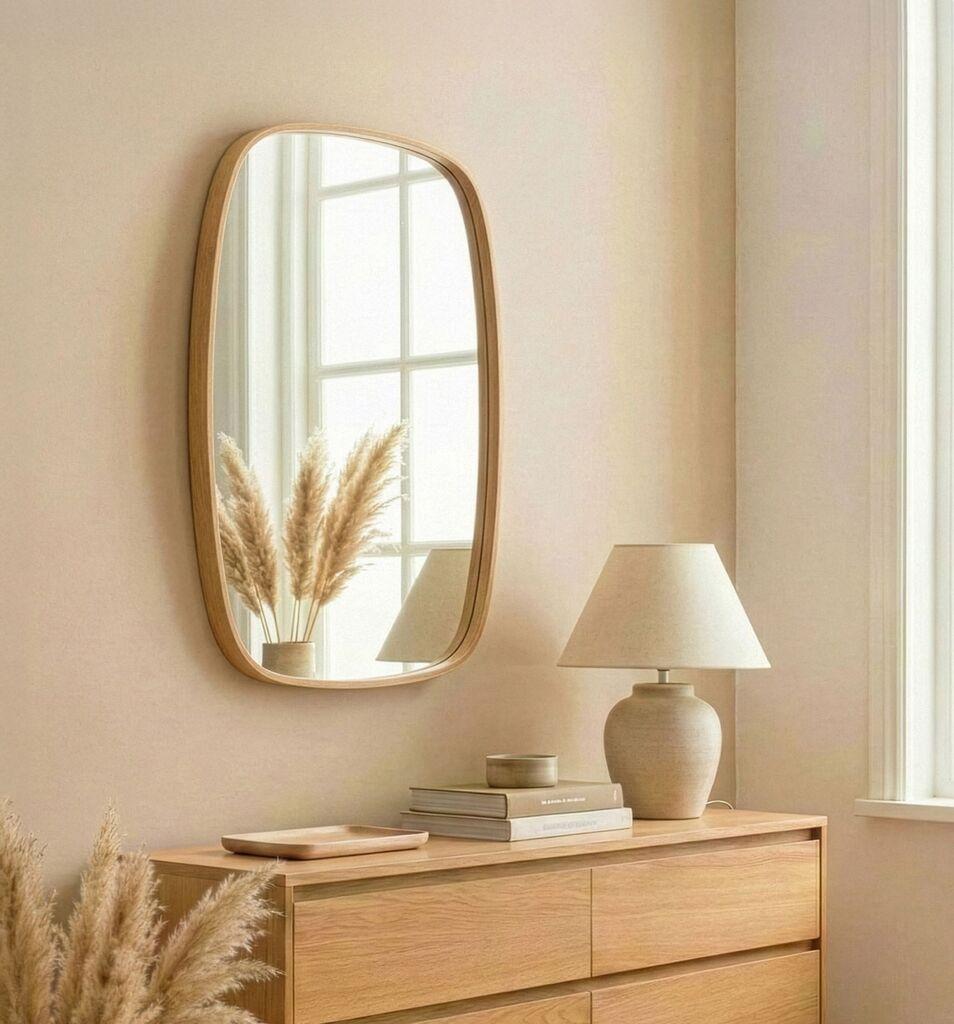 Hanah Home Mirror Cloudy 62, Hrast