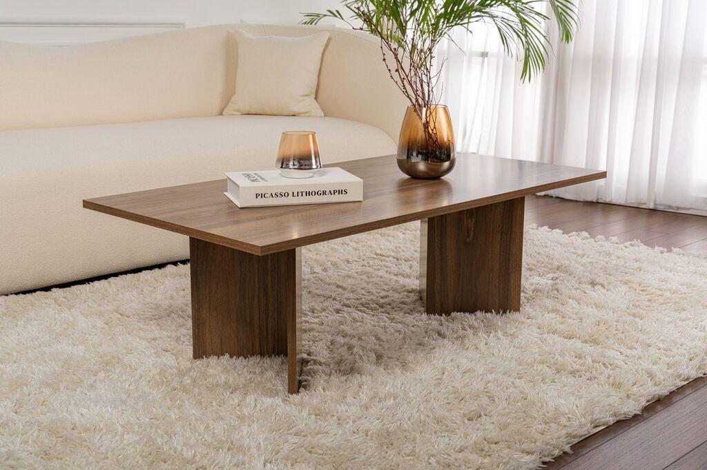Nordure Klub sto Sabin, 119x40x60 cm, Boja oraha