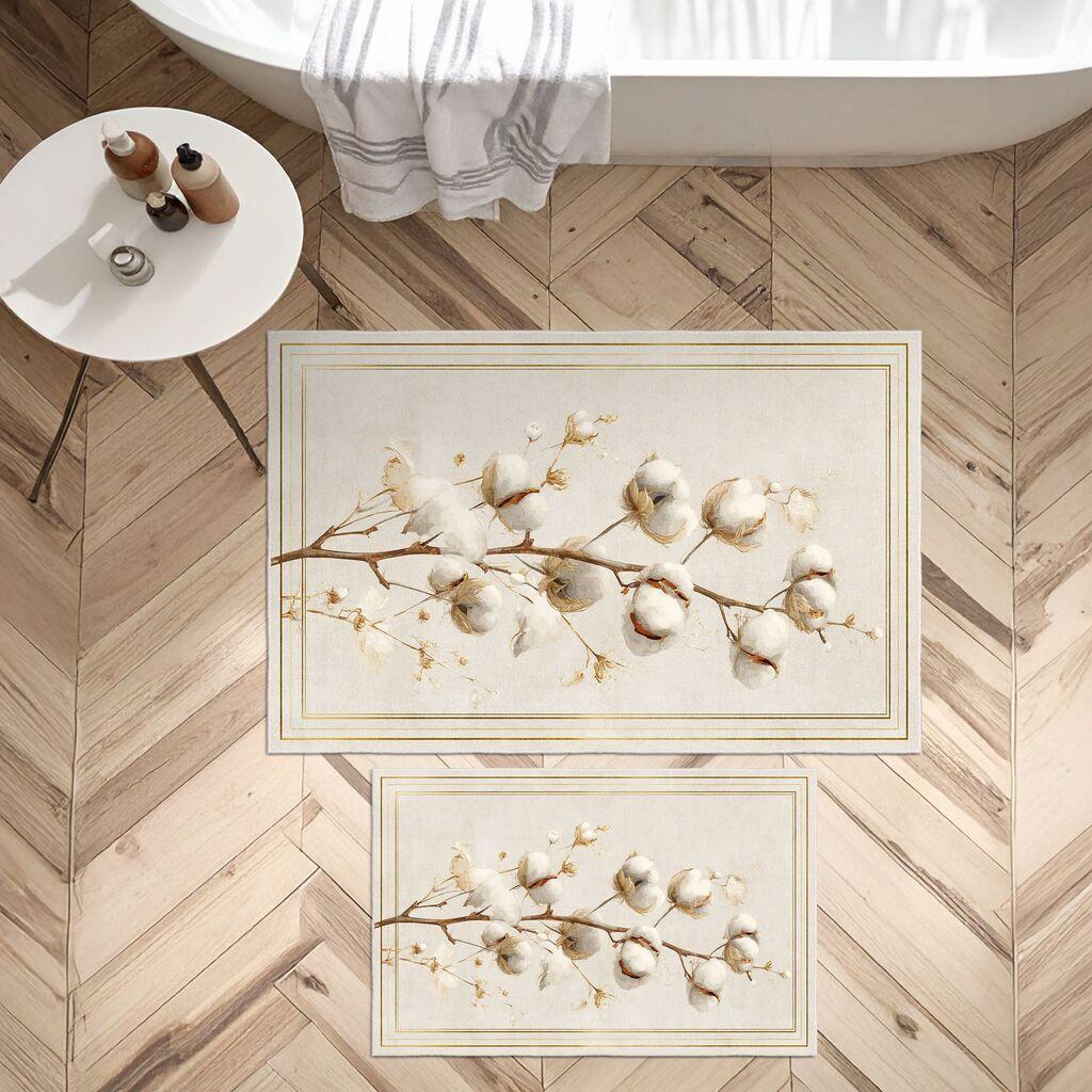 L'essentiel Maison Set prostirki za kupatilo Asr02, 2 dijela, bež